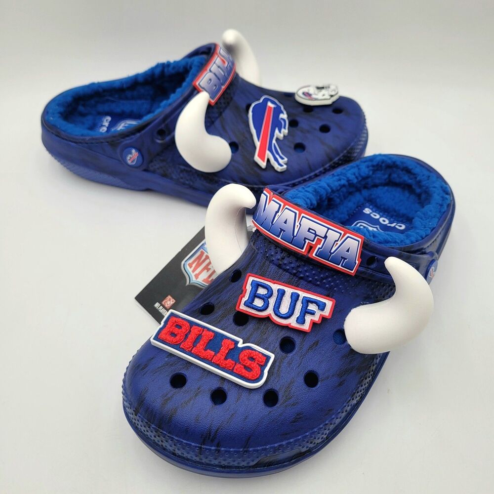 Crocs NFL x Buffalo Bills Mafia Classic Lined Clog 212448-90H Men's Size 13 NWT